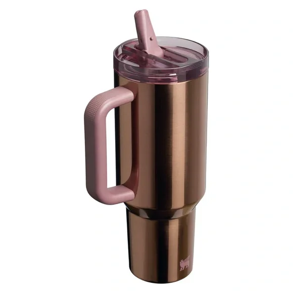 Stanley Mesa Rose Polished Rose Gold QUENCHER PROTOUR FLIP STRAW TUMBLER 40 OZ.